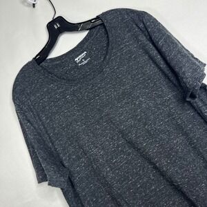 Side Zippers Charcoal Gray T-Shirt Mens XL Space Dye Streetwear Skater Punk Goth